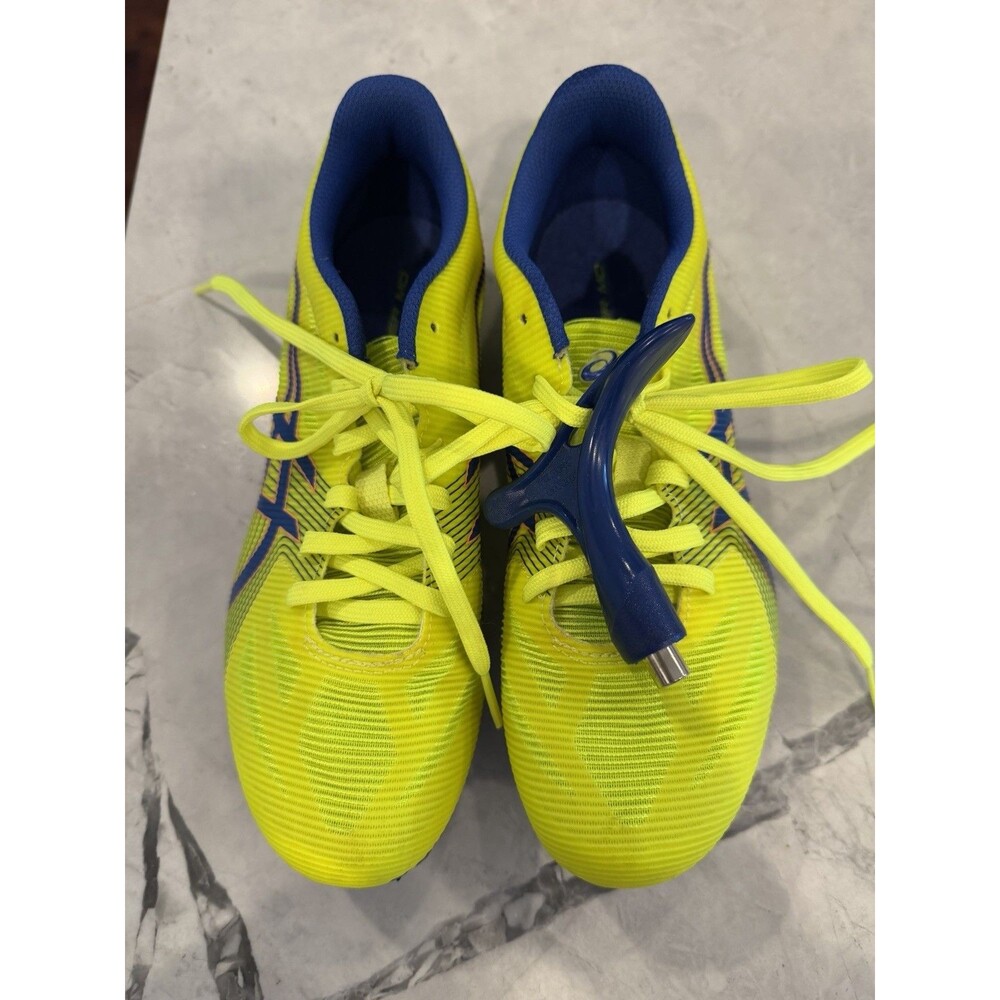 ASICS Hyper MD 6 Track Spikes Unisex M 6.5 W 8 G502Y Yellow Blue With Wrench